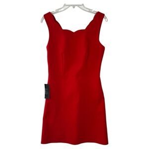 THE LIMITED NWT WOMEN’S RED SCALLOP DRESS SZ 6